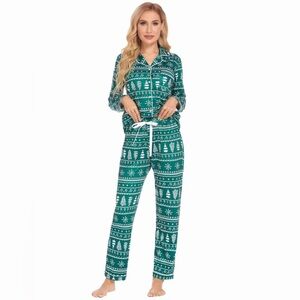 EKOUAER Christmas Family Matching Pajamas Long Sleeve Button Down Pj Set | NEW🎄
